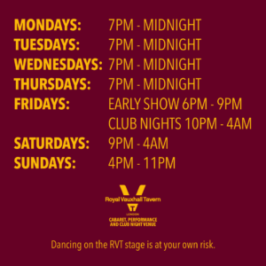 RVT opening times
