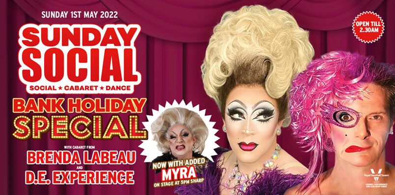 MAY DAY SUNDAY SOCIAL AT THE RVT WITH THE D.E EXPERIENCE AND BRENDA LE BEAU PLUS GUEST DJ MOTO BLANCO
