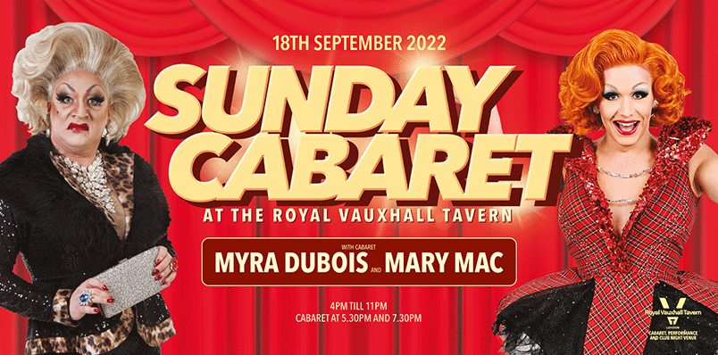 Sunday Cabaret at the RVT with Myra Dubois and Mary Mac
