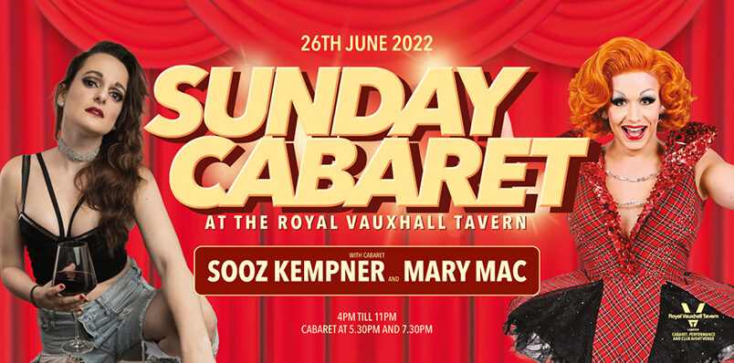Sunday Cabaret at The RVT with Sooz Kempner and Mary Mac