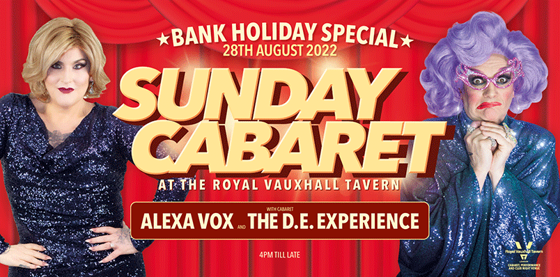 SUNDAY CABARET WITH ALEXA VOX AND THE D.E EXPERIENCE