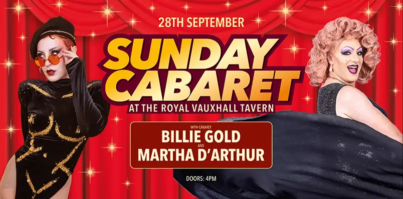 SUNDAY CABARET WITH BILLIE GOLD AND MARTHA D’ARTHUR