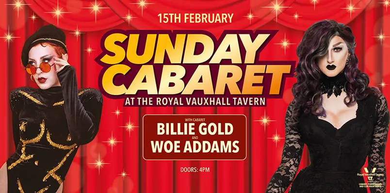 Sunday Cabaret with Billie Gold and Woe Addams