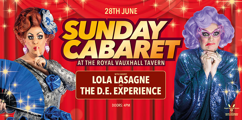 SUNDAY CABARET WITH LOLA LASAGNE AND THE D.E. EXPERIENCE
