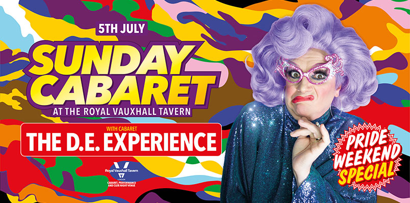 SUNDAY CABARET PRIDE WEEKEND WITH THE D.E. EXPERIENCE