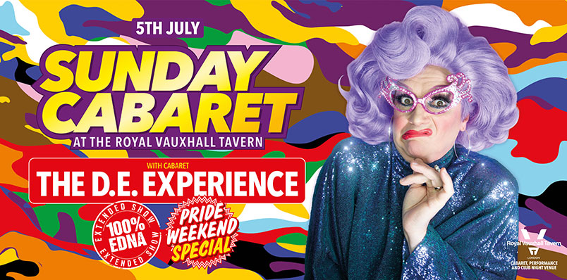SUNDAY CABARET PRIDE WEEKEND WITH THE D.E. EXPERIENCE