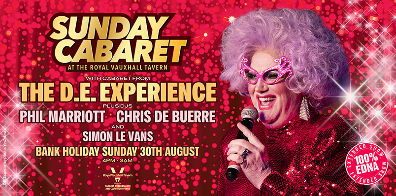 BANK HOLIDAY SUNDAY CABARET WITH THE D.E. EXPERIENCE