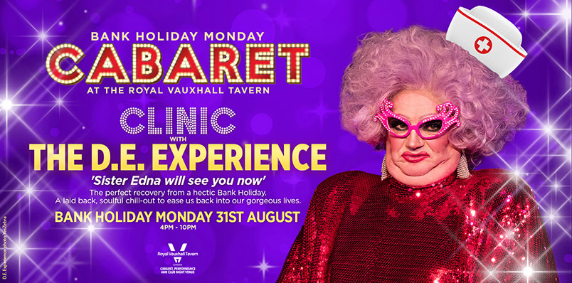 BANK HOLIDAY MONDAY CABARET WITH THE D.E. EXPERIENCE